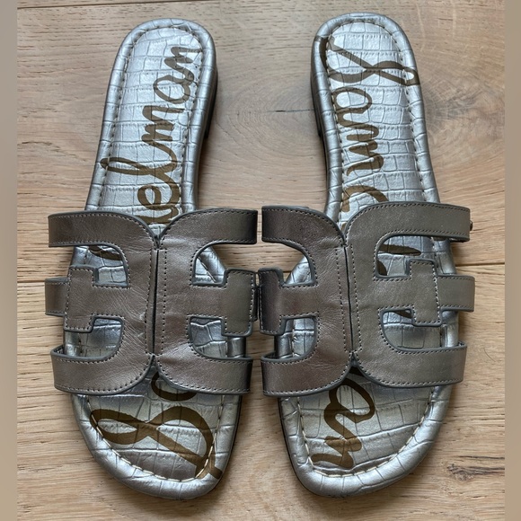 Sam Edelman Silver Bay Slide Sandals - Picture 2 of 7